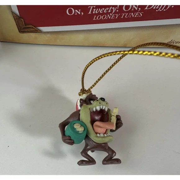 4 Looney Tunes Christmas Ornaments Taz Tweety Bugs Bunny Sylvester Holiday Sound - Picture 12 of 15